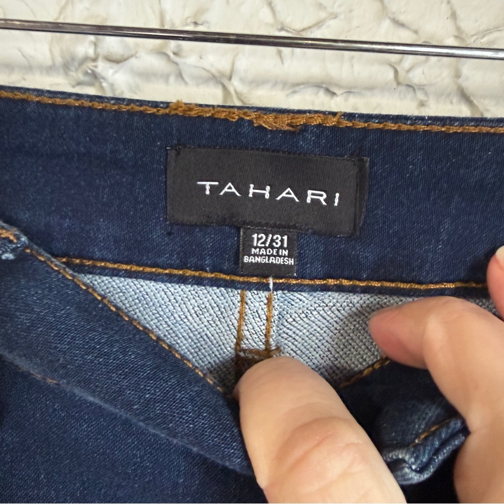 Tahari Women's Deep Indigo Ankle Jeans - Picture 4 of 10